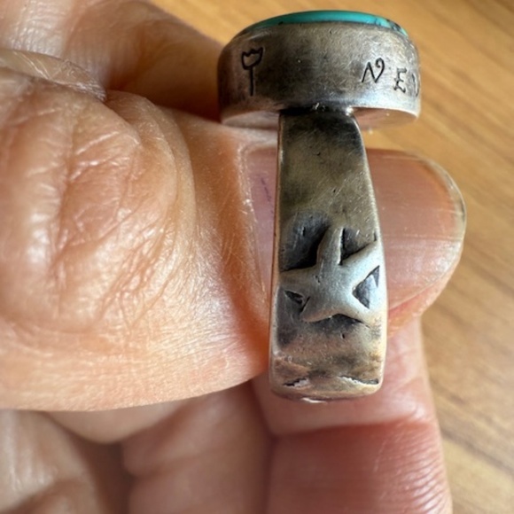 Jes Maharry Turquoise 'Never give up"  "Hope"  Ring - Picture 6 of 12